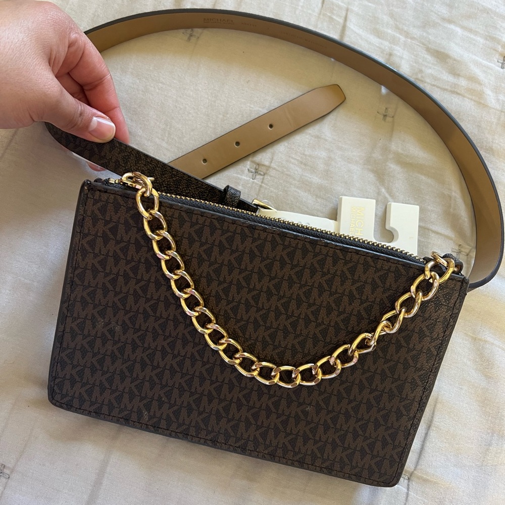 MK print belt bag
